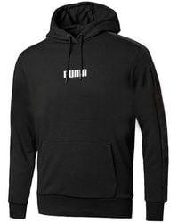 PUMA - Graphic Logo Langarm Pullover Schwarzer Herren Velvet Hoodie 844462 04 - Lyst
