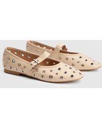 Faith - Sammie Faux Leather Eyelet Mary Jane Ballerinas - Lyst