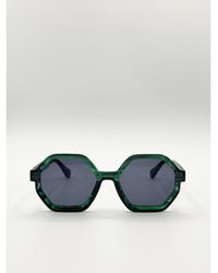 SVNX - Square Plastic Frame Marble Effect Sunglasses - Lyst