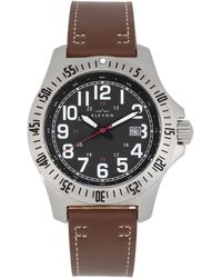 Elevon Watches - Aviator Leather-Band Watch W/Date - Lyst