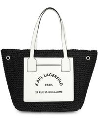 Karl Lagerfeld - Synthetic Material Shopping Bag With Magnetic Fastening - Lyst