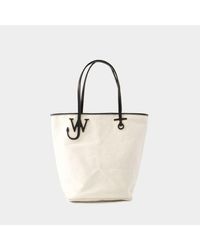 JW Anderson - Anchor Tall Tote Bag - J.w. Anderson - Canvas - Ivory/black Canvas - Lyst