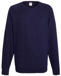 Fruit Of The Loom - Lightweight Raglan Sweatshirt (240 Gsm) (Deep) - Lyst