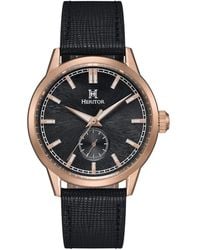 Heritor - Argento Leather-Band Watch - Lyst