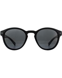 Polaroid - Runde Herren Grau Polarisierte Sonnenbrille - Lyst