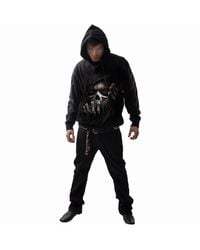 Spiral - Adult Grim Ripper Back & Sleeve Print Pull Over Hoodie Cotton - Lyst