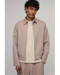BoohooMAN - Herringbone Relaxed Fit Tailored Co-Ord Jacket - Lyst