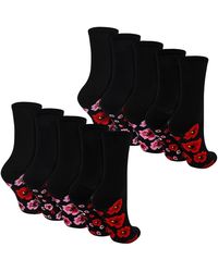 Sock Snob - 10 Pairs Ladies Poppy Footbed Socks - Lyst