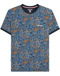 Lambretta - Ss25 Paisley T-shirt (marine/tabak) - Lyst