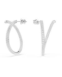 Swarovski - 'Dextera' Base Metal Hoop Earrings - Lyst