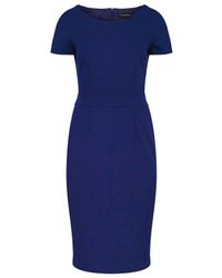 Conquista - Fitted Electric Cap Sleeve Dress Punto - Lyst