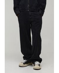 BoohooMAN - Vintage Wash Western Detail Relaxed Jeans - Lyst