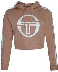 Sergio Tacchini - Goran Hoodie Cropped Sweatshirt Jumper 38072 710 Cotton - Lyst