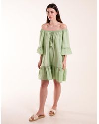 Blue Vanilla - On Off Shoulder Tunic Dress - Lyst
