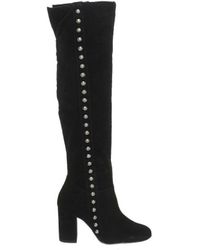 Guess - Suede Finished Leather Heeled Boots Fldan3Sup11 - Lyst