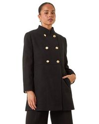 Roman - Petite Military Buttoned Coat - Lyst