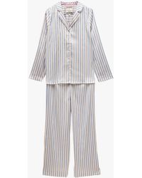 Joules - Bonnie Satin Pyjama Set Stripe - Lyst