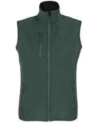 Sol's - Ladies Falcon Softshell Recycled Body Warmer (Forest) - Lyst