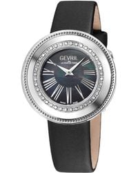 Gevril - Gandria Swiss Diamond Mop Dial, Genuine Italian Made Leather Watch - Lyst