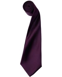 PREMIER - Plain Satin Tie (Narrow Blade) (Pack Of 2) (Aubergine) - Lyst