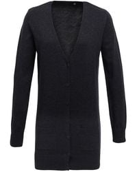 PREMIER - Ladies Longline V Neck Cardigan - Lyst
