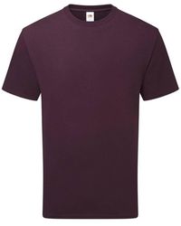 Fruit Of The Loom - Adult Cotton T-Shirt (Dark Plum) - Lyst