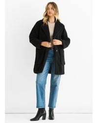 Gini London - Faux Fur Longline Teddy Overcoat - Lyst
