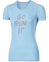 Asics - Go Run It Dames Lichtblauw T-shirt - Lyst