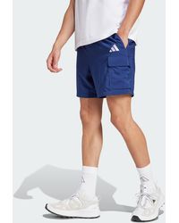 adidas - Essentials Small Logo Cargo Chelsea Shorts - Lyst