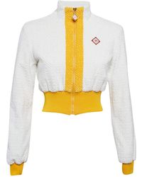 CASABLANCA - Monogram Terry Zip Through Track Top Jacket Cotton - Lyst
