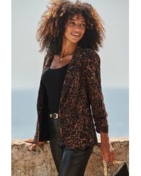 Sosandar - Leopard Print Single Breasted Blazer - Lyst