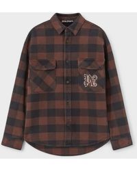 Palm Angels - Monogram Cotton Overshirt - Lyst