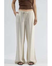Hiccup - Viscose-Linen Blended Wide Leg Pants - Lyst