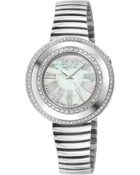 Gevril - Gandria Swiss Diamond Watch, 316L Ss Case, Mop Dial, Bracelet - Lyst