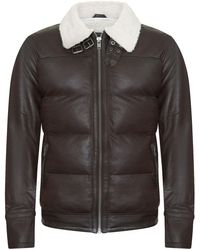 Infinity Leather - Quilted Biker Puffer Jacket - Lyst