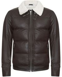 Infinity Leather - Quilted Biker Puffer Jacket - Lyst