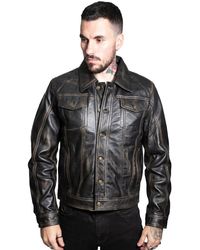 Infinity Leather - Retro Trucker Jacket-Constantine - Lyst