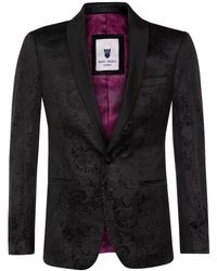 Infinity Leather - Velvet Paisley Blazer Dinner Jacket - Lyst