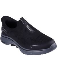 Skechers - Go Walk 7 Easy On Evolution Textiel Zwart/grijs Sneakers - Lyst