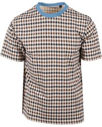 Aquascutum - Club Check T-Shirt Avio - Lyst