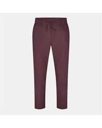 BOSS - Genius Solid Patterned Straight Chinos - Lyst