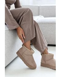 Where's That From - Wheres 'Kamila' Mini Faux-Suede Fur Lined Ankle Boots - Lyst