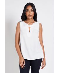 Wallis - Petite Woven Twist Cami Top - Lyst