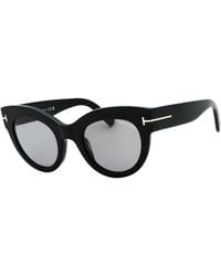 Tom Ford - Lucilla Smoke Mirror Lens Shiny Thick Framed Sunglasses - Lyst
