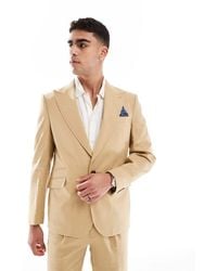 ASOS - Linen Blend Slim Suit Jacket - Lyst