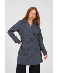 Brave Soul - Classic Trench Coat Belted Smart Jacket - Lyst