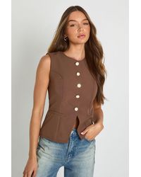 Boohoo - Button Trim Detail Tailored Waistcoat - Lyst
