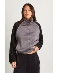 Boohoo - Tricot Contrast Panelled Track Jacket - Lyst
