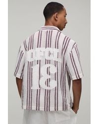 BoohooMAN - Oversized Boxy Crotchet Number Applique Shirt - Lyst