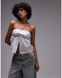 Rhythm - Posie Gathered Strapless Top - Lyst